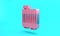 Pink Car radiator cooling system icon isolated on turquoise blue background. Minimalism concept. 3D render illustration