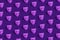 Pink Carnival mask on purple background