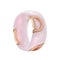 Pink ceramic ring with rose gold and diamond