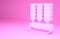 Pink Cereals set with rice, wheat, corn, oats, rye, barley icon isolated on pink background. Ears of wheat bread symbols