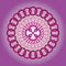 Pink chains in circles on a violet background