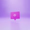 Pink Chat icon isolated on pink background. Speech bubbles symbol. Minimalism concept. 3d illustration 3D render