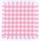 Pink checkered cotton fabric background