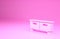 Pink Chest of drawers icon isolated on pink background. Minimalism concept. 3d illustration 3D render