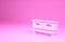 Pink Chest of drawers icon isolated on pink background. Minimalism concept. 3d illustration 3D render