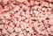 Pink chopped sausage for salad