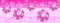 Pink christmas panoramic background banner