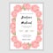 Pink chrysanthemum floral wedding invitation template