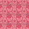 Pink circles in a monochromic seamless pattern tile