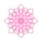 Pink circular lotus mandala flower pattern