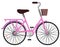 Pink city bike.