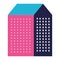 Pink city building vector design