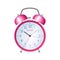 Pink classic alarm clock