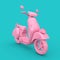 Pink Classic Vintage Retro or Electric Scooter Duotone. 3d Rendering