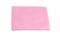 Pink cleaning rag neatly folded, isolated on white