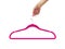 Pink clothing hanger