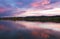 Pink Clouds over a Colorado lake at sunset