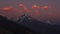 Pink clouds over mount Machapuchare