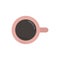 Pink coffee cup graphic illustration