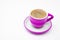 Pink coffee cup isolated