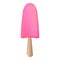 Pink cold popsicle icon, cartoon style