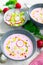 Pink cold radish soup