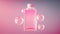 Pink Collagen Skin Serum gluta cosmetic Vitamin care cosmetics solution Background 3d rendering bubble abstract ageing air water