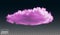 Pink color cloud isolated. Bright cloudiness, mist or smog background. Vector illustration.