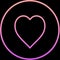 Pink color heart shape in circle presents love
