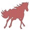 Pink color running horse seamless background design