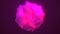Pink color shining purple cosmos round wave isolated on purple background. Magic mysterious orbs. Futuristic Glowing Protection 3D