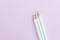 Pink coloring, drawing or art concept, cute pastel color pencils