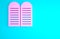 Pink The commandments icon isolated on blue background. Gods law concept. Minimalism concept. 3d illustration 3D render