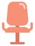 Pink computer chair, icon