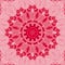 Pink Concentric Flower Design Mandala Kaleidoscopic illustration background