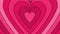 Pink concentric hearts background
