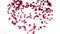 Pink confetti hearts marking valentines day