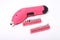 Pink cordless screwdriver and bits