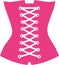 Pink corset vector