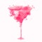 Pink cosmopolitan alcohol cocktail illustration