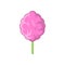 Pink cotton candy icon, cartoon style