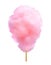 Pink cotton candy. Realistic sugar cloud. Vector isolated object illustration.