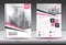 Pink Cover Annual report brochure flyer template creative design