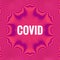 Pink Covid Text Outbreak Header Background Illustration