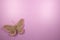 Pink craft background image of a butterfly