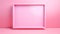 Pink Creative Abstract Geometric Frame.