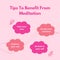 Pink Creative Minimalist Tips Benefit Meditation Instagram Post
