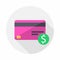 Pink Credit card, Finance, Business, Vector, Flat icon