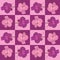 Pink and crimson seamless flower pattern. Vector seamless texture