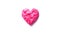 Pink Crumpled Paper Heart Shape Symbol Stop Motion Loop White Background